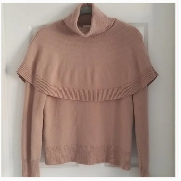 kate spade madison avenue loriot pink turtleneck capelet sweater small nwot - Picture 8 of 16